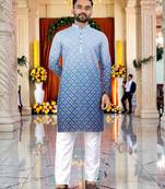 men’s traditional ethnic wear cotton kurta for festive & casual use