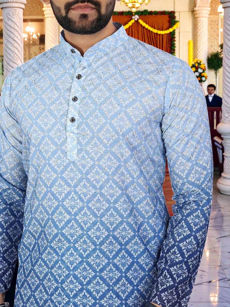 men’s traditional ethnic wear cotton kurta for festive & casual use