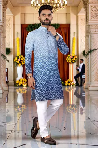 men   s traditional ethnic wear cotton kurta for festive & casual use