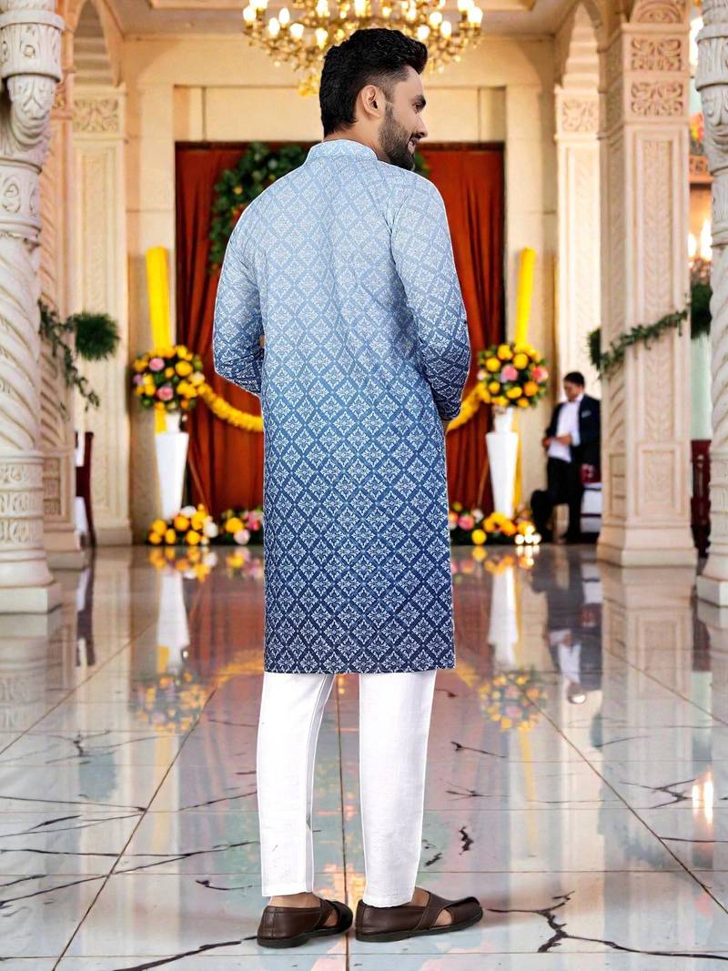 men’s traditional ethnic wear cotton kurta for festive & casual use