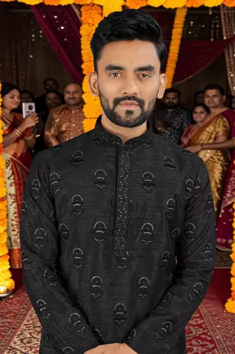 men’s traditional ethnic wear cotton kurta for festive & casual use