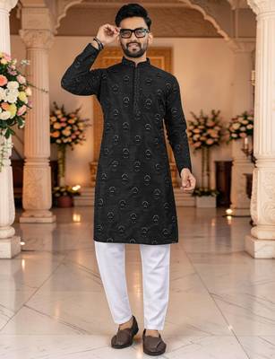 men   s traditional ethnic wear cotton kurta for festive & casual use 3