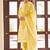 Yellow ethnic motifs floral jacquard straight thread work kurta set