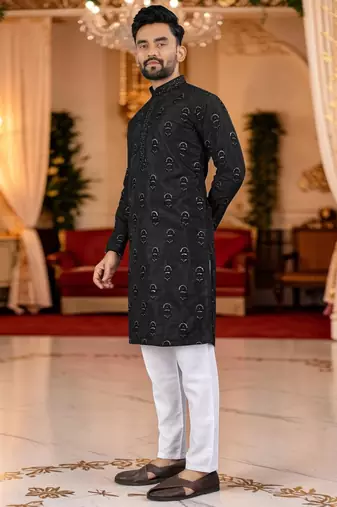 men’s traditional ethnic wear cotton kurta for festive & casual use
