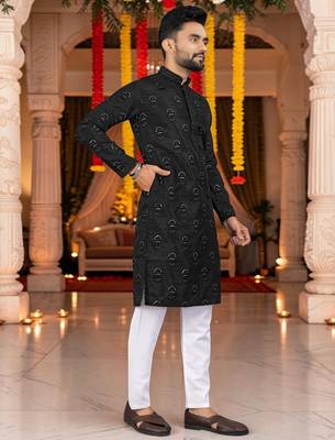 men   s traditional ethnic wear cotton kurta for festive & casual use 5