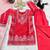 Natural Pure Heavy Creap Embroidery Work Red Readymade Salwar Suit