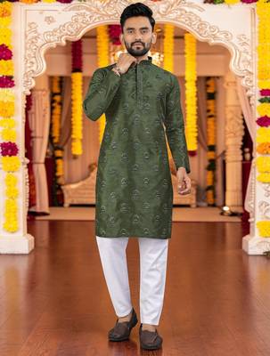 men   s traditional ethnic wear cotton kurta for festive & casual use 3