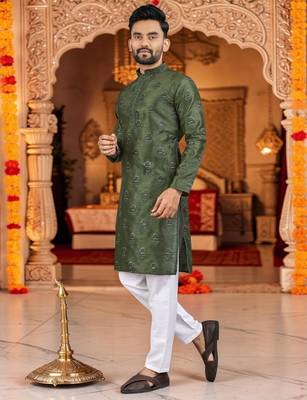 men   s traditional ethnic wear cotton kurta for festive & casual use 4