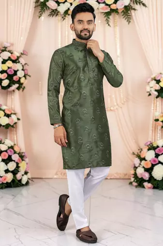 men   s traditional ethnic wear cotton kurta for festive & casual use
