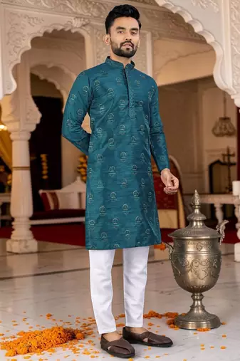 men   s traditional ethnic wear cotton kurta for festive & casual use