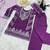 Natural Pure Heavy Creap Silk Embroidery Work Purple Readymade Salwar Suit