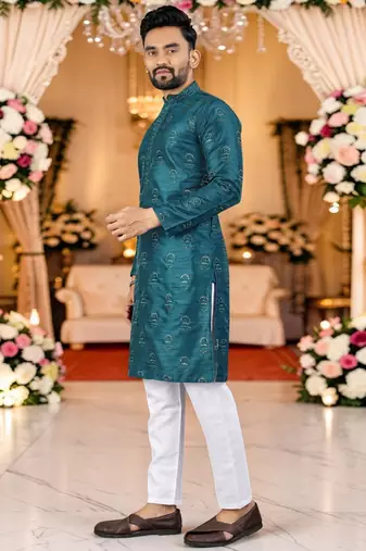 men   s traditional ethnic wear cotton kurta for festive & casual use