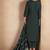 Dark green cotton blend embroidered with sequined work kurta set for women
