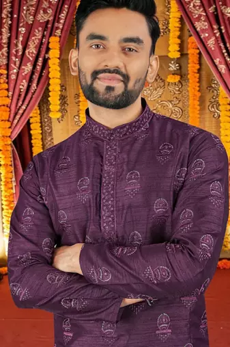 men   s traditional ethnic wear cotton kurta for festive & casual use