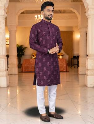 men   s traditional ethnic wear cotton kurta for festive & casual use 4