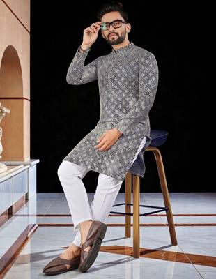 men   s traditional ethnic wear cotton kurta for festive & casual use 1