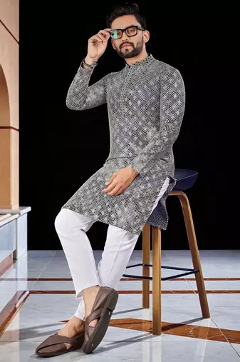 men’s traditional ethnic wear cotton kurta for festive & casual use