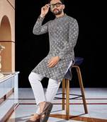 men’s traditional ethnic wear cotton kurta for festive & casual use