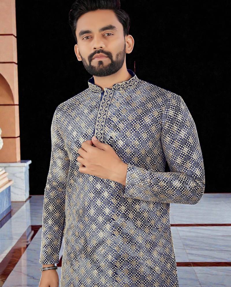 men’s traditional ethnic wear cotton kurta for festive & casual use