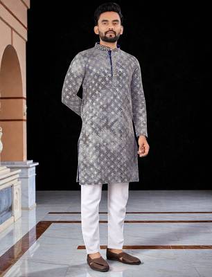 men   s traditional ethnic wear cotton kurta for festive & casual use 3