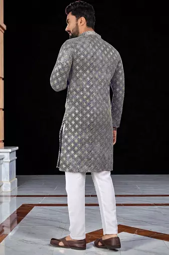 men’s traditional ethnic wear cotton kurta for festive & casual use