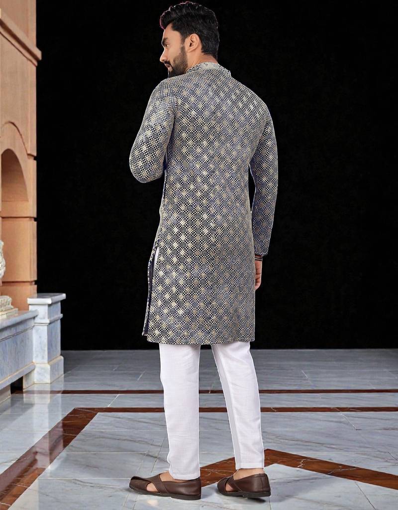 men’s traditional ethnic wear cotton kurta for festive & casual use