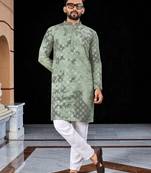 men’s traditional ethnic wear cotton kurta for festive & casual use