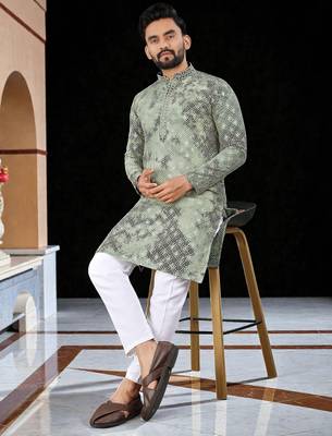 men   s traditional ethnic wear cotton kurta for festive & casual use 3