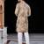 Peach  chikankari embroidered   men's only viscose rayon kurta