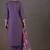 Purple roman silk embroidered with sequined work kurta set for women