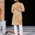 Yellow  chikankari embroidered   men's only viscose rayon kurta