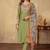 Pista cotton printed kurta set with dupatta