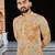 Yellow  chikankari embroidered   men's only viscose rayon kurta