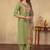 Pista cotton printed kurta set with dupatta