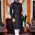  black plain cotton blend  men's only kurta