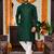  dark green plain cotton blend  men's only kurta