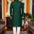  dark green plain cotton blend  men's only kurta