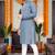  grey plain cotton blend  men's only kurta