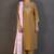 Mustard cotton blend floral embroidered kurta set for women