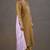 Mustard cotton blend floral embroidered kurta set for women