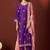 Purple chinnon embroidered kurta set with dupatta for women