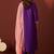 Purple chinnon embroidered kurta set with dupatta for women
