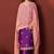 Purple chinnon embroidered kurta set with dupatta for women
