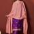 Purple chinnon embroidered kurta set with dupatta for women