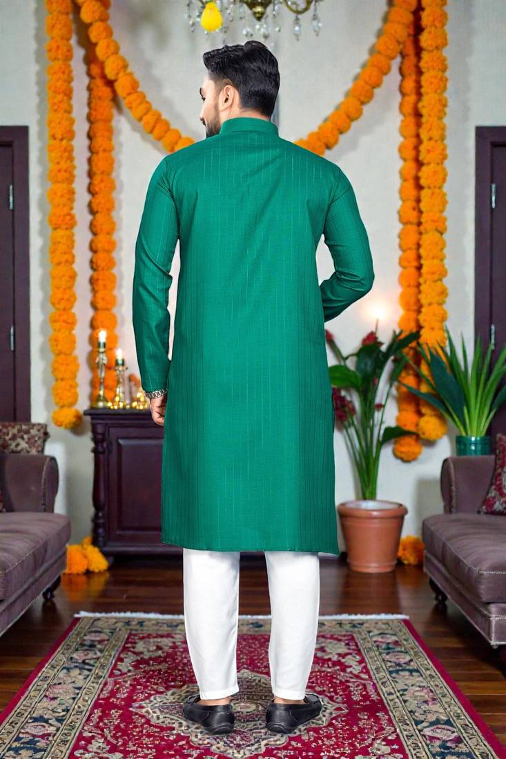  rama plain cotton blend  men's only kurta