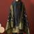 Black silk blend jacquard zari work kurta set with dupatta for women