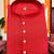  red plain cotton blend  men's only kurta