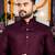 Twinkle wine plain cotton blend  men's only kurta