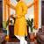 Twinkle yellow plain cotton blend  men's only kurta