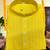 Twinkle yellow plain cotton blend  men's only kurta